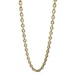 14ct gold link necklace stamped 585, approx 19.3gm