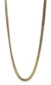 9ct gold flattened curb link necklace, hallmarked, approx 11.07gm