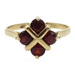 9ct gold pyrope garnet ring