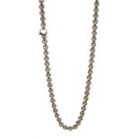 Platinum and 18ct gold belcher chain necklace by Erich Gragl aus Feldkirch, stamped PT 950 Au 916, a