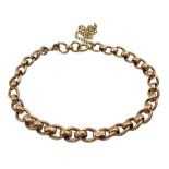 Gold link bracelet, each link stamped 9c, approx 5.3gm