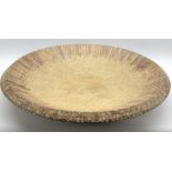 Large contemporary shell and sand effect bowl set with clear resin, D60cm