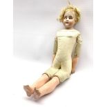 Bisque head doll, 52cm