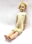 Bisque head doll, 52cm