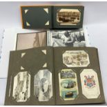 Postcard album and contents of Bridlington cards, an album of Bridlington photographs and one other