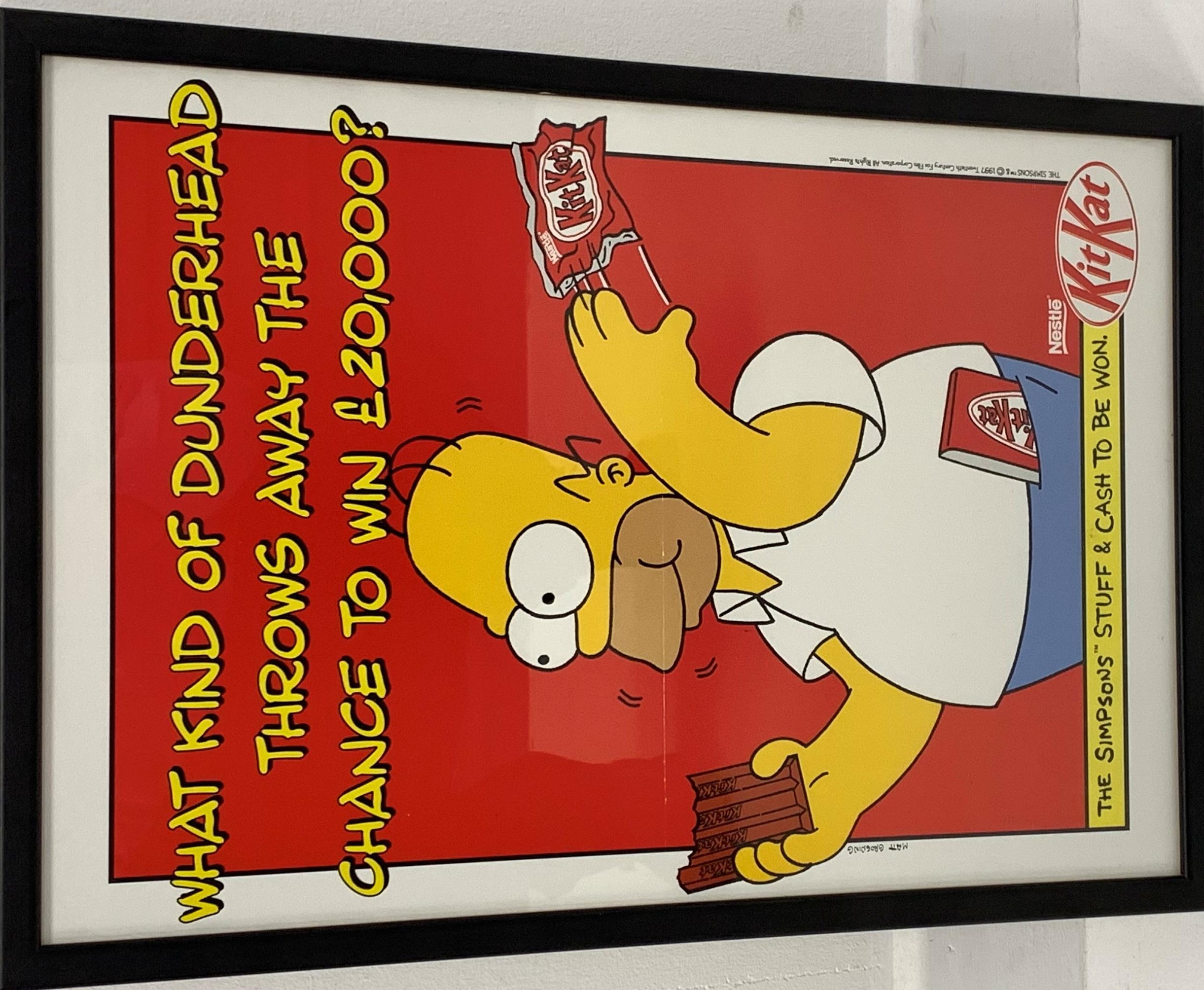 The Simpsons advertising print for Nestle, 39cm x 26cm