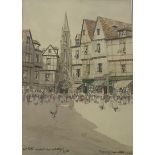 Victor Noble Rainbird (British 1888-1936) 'Impression Abbeville' watercolour, signed and dated 1930,