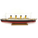 Large scratch built model of the Titanic, L107cm