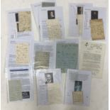 Collection of twelve letters / autographs from mainly Victorian British artists: Sir Peter Markham S