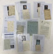 Collection of twelve letters / autographs from mainly Victorian British artists: Sir Peter Markham S