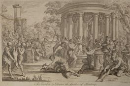 Bartolozzi after Veronese engraving 'The Judgement of Solomon' another 'Sacrifice to Diana', a colou