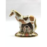 Royal Crown Derby limited edition 'Epsom Filly' paperweight No. 213/500, gold stopper, boxed and wit
