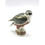 Royal Crown Derby limited edition 'Hobby-Bird of Prey' paperweight No. 332/500, with gold stopper, b