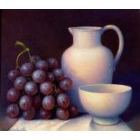 Trisha Hardwick (British 1949-) 'Dessert Grapes 2000' oil on canvas, signed, 21cm x 24cm ARR may ap