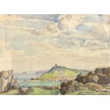 Roland F Spencer Ford (British 1902-1990): 'The Island - St Ives, Cornwall', watercolour signed,