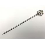 Christofle silver-plated meat skewer with Prussian Eagle terminal, L26.5cm