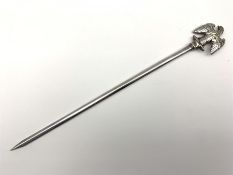 Christofle silver-plated meat skewer with Prussian Eagle terminal, L26.5cm
