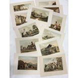 Kaufmann after Walker, series of twenty-one coloured prints 'Yorkshire Trades' and a single print af