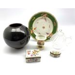 Small 19th Century Derby campana shape H10cm, vase, Italian trinket box, Samson box, studio pottery