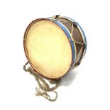 Timothy Oulton Regimental style drum, painted wooden frame with rope tensions, D66cm