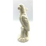 20th Century Mintons salt glaze model of a cockatoo H30cm