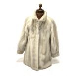 White Saga mink 3/4 length jacket, size 14 -18