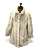 White Saga mink 3/4 length jacket, size 14 -18