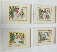 Arnold Kilshaw set of four watercolours, the four seasons, 1950, signed with initials, 23cm x 17cm,