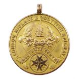 9ct gold presentation medallion 'London Midland & Scottish Railway Ambulance Centre', Birmingham 192