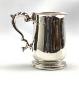 Silver baluster mug with scroll handle, H10cm Sheffield 1979, Maker Poston Products 9.1oz