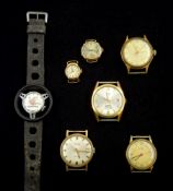 Avia 9ct gold gentleman's wristwatch, London 1972, Avia ladies 18ct gold wristwatch Swiss hallmark,