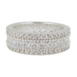 Silver cubic zirconia full eternity ring, stamped 925