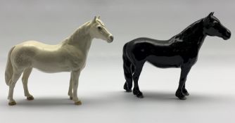 Beswick model of a Connemara Pony No. 1641 and a Beswick Fell Pony No. 1647
