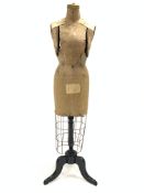 Late 19th Century French mannequin by Stockman of Paris on an adjustable wooden column H153cm