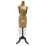 Late 19th Century French mannequin by Stockman of Paris on an adjustable wooden column H153cm