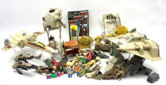 Star wars figures and accessories, many marked 'LFL 1983', Kenner Products x-wing, 'Jabba The Hut Ac