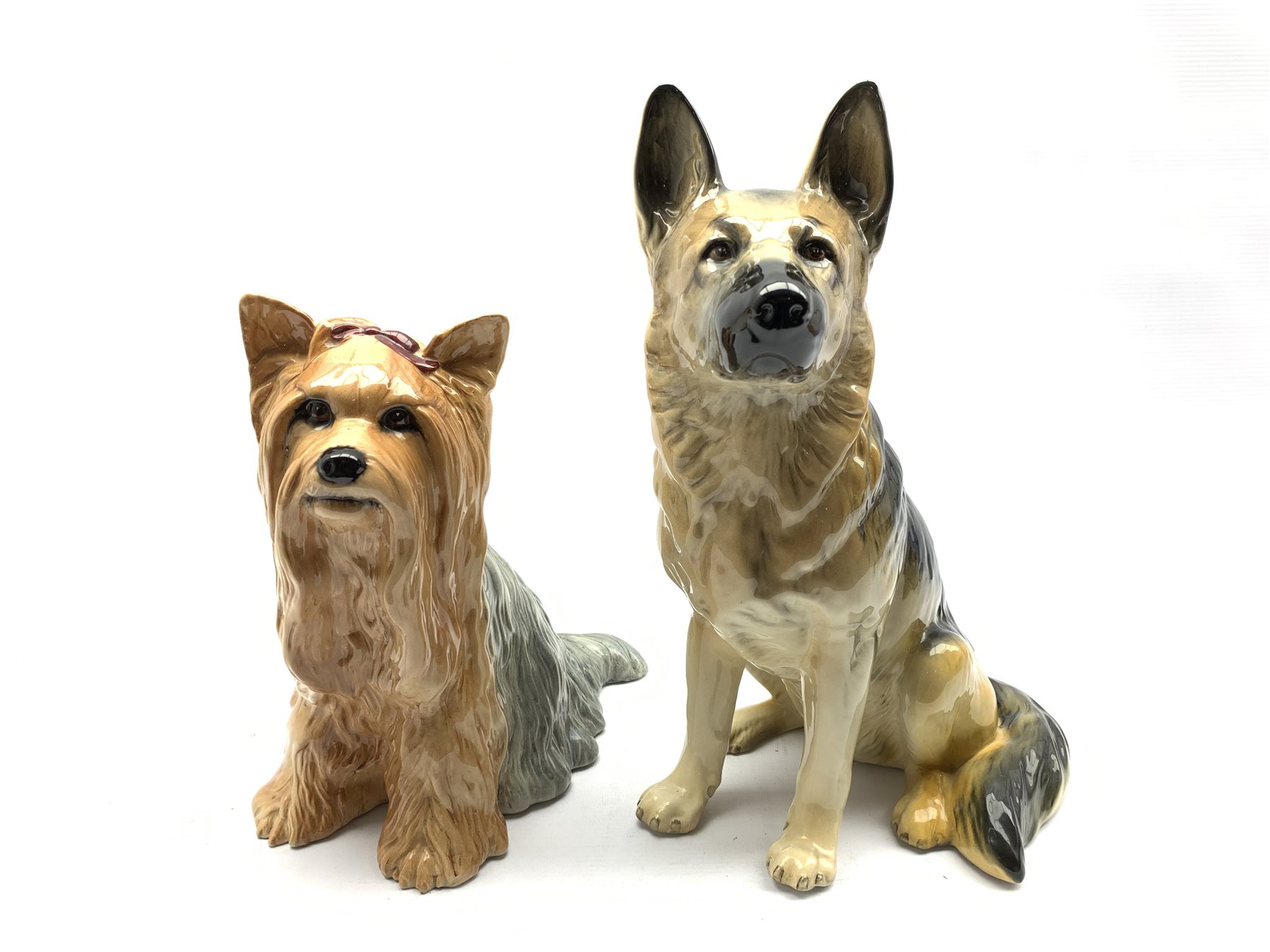 Beswick Fireside model of an Alsatian No. 2410 and another of a Yorkshire Terrier No. 2377 - Image 2 of 2