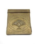 Victorian brass needle case 'The Louise' by W Avery & Son Redditch 5cm x 4cm