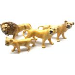 Beswick model of a Lion No. 2089, two Lionesses No. 2097 and a Lion Cub No. 2098