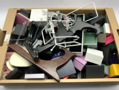 Large quantity of empty jewellery boxes, display stands and other boxes in two boxes
