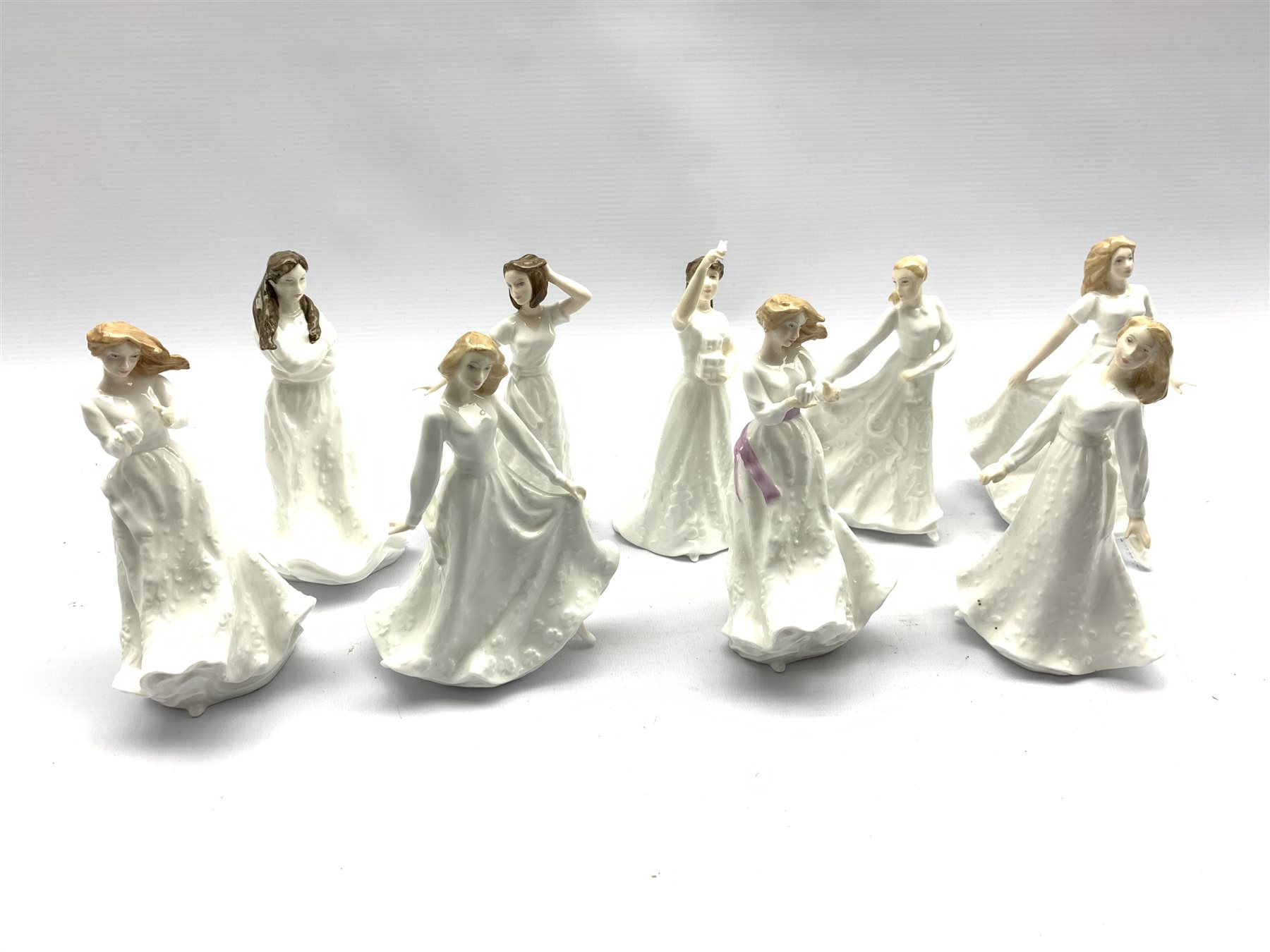 Nine Royal Doulton figures from the Sentiment series designed by A Maslankowski including Thank You, - Image 3 of 4