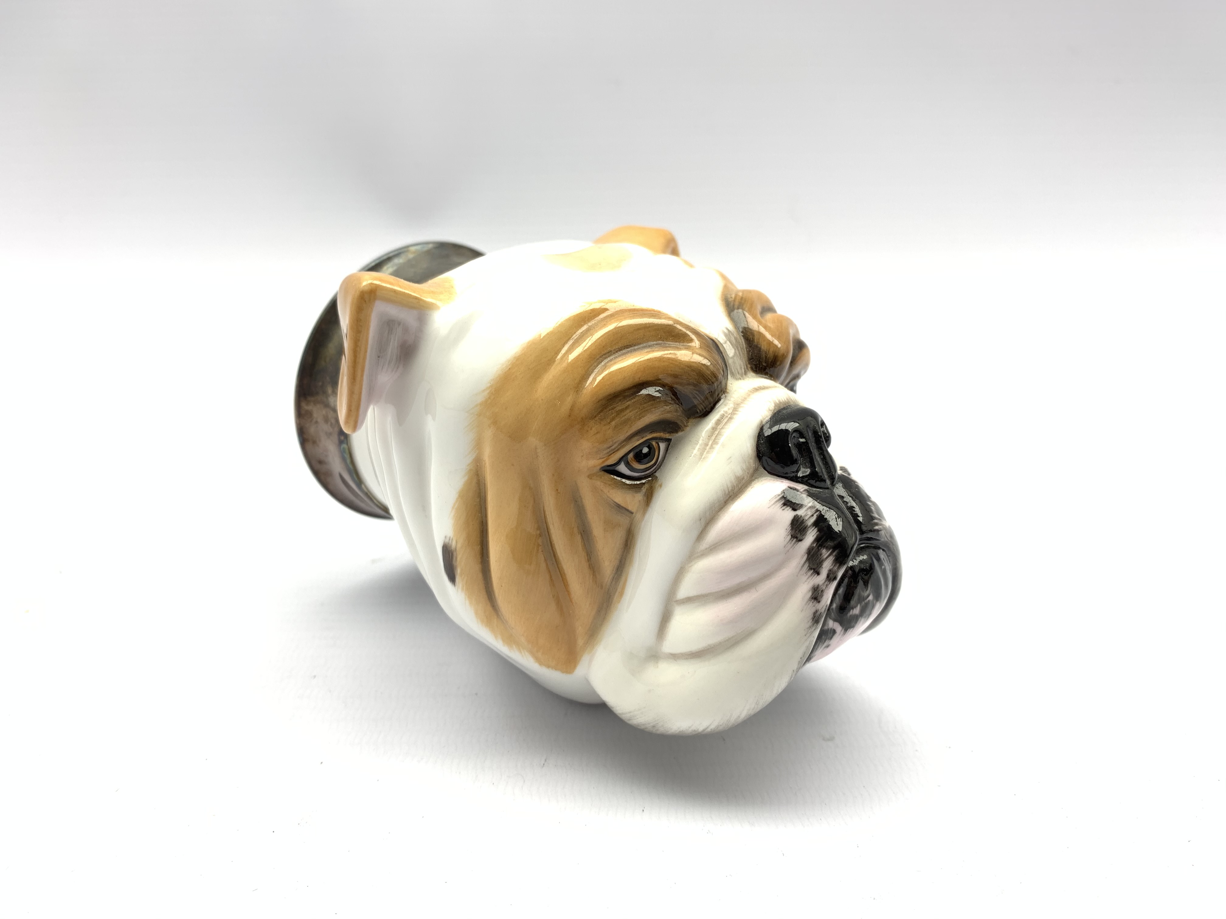 Royal Stratford stirrup cup modelled as a Bulldog, with certificate H12cm - Image 5 of 6