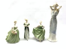 Four Royal Doulton figures comprising Clarissa, Michele, Veneta and Sweet Perfume(4)