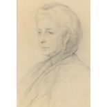 Mrs Gascoigne - Half length portrait of Agnes wife of Charles, 2nd Viscount Halifax, pencil, inscrib