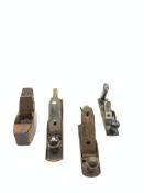 Four vintage woodworking planes: Stanley No. 4, Stanley Bailey, Stanley RB10 and one other (4)