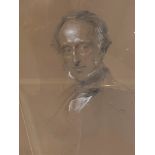 George Richmond (1809-1896): Half length portrait of Charles Wood, 1st Viscount of Halifax, pencil h