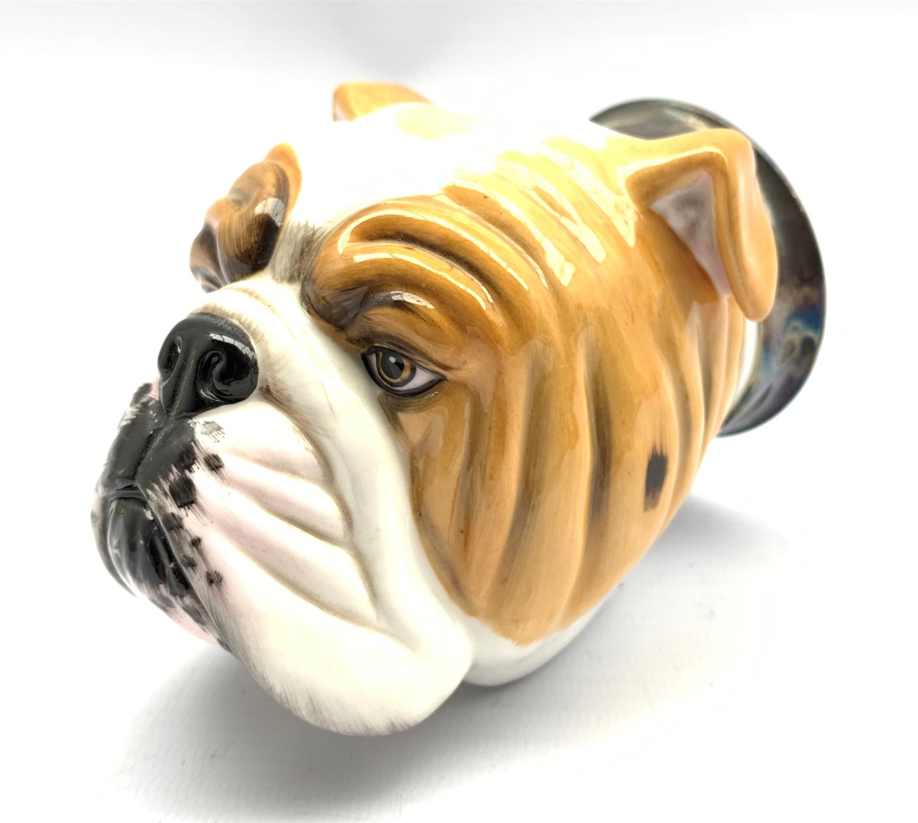 Royal Stratford stirrup cup modelled as a Bulldog, with certificate H12cm - Image 2 of 6