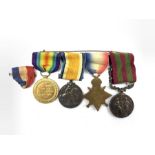 To Pte G Priestman, East Yorkshire Regt. No. 3-8814 -Group of four medals comprising India Medal wit