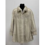 White Saga mink 3/4 length jacket, size 14 -18