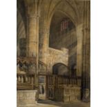 William James Boddy (British 1831-1911): St Edmund's Chapel 'Westminster' Abbey, watercolour signed,